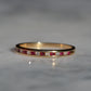 Ruby and Diamond Half Eternity Band