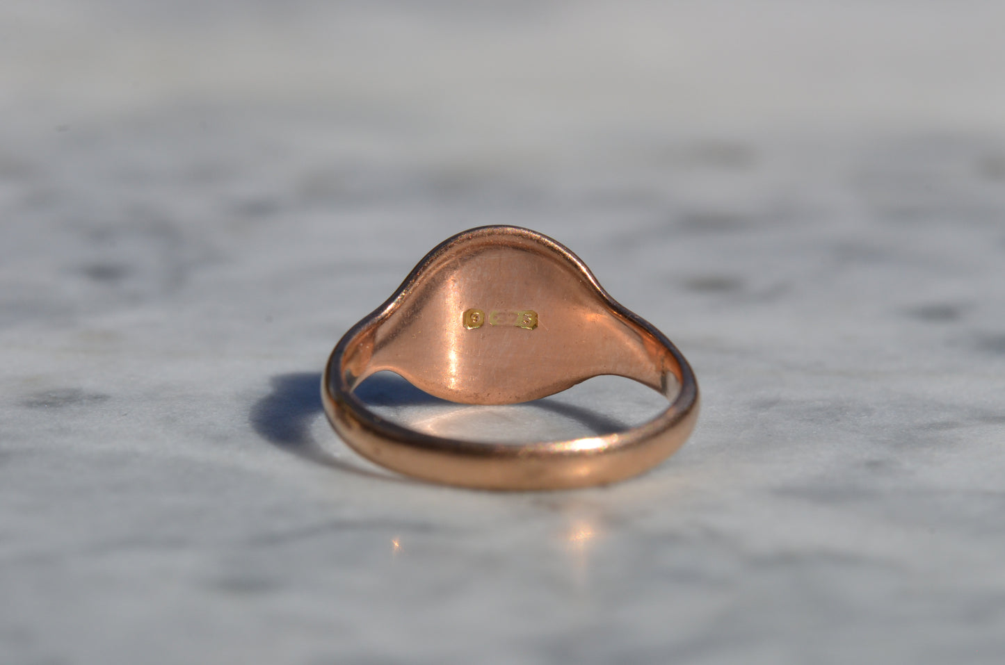 Round and Rosy Antique Signet EH