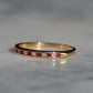 Ruby and Diamond Half Eternity Band