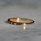 Ruby and Diamond Half Eternity Band