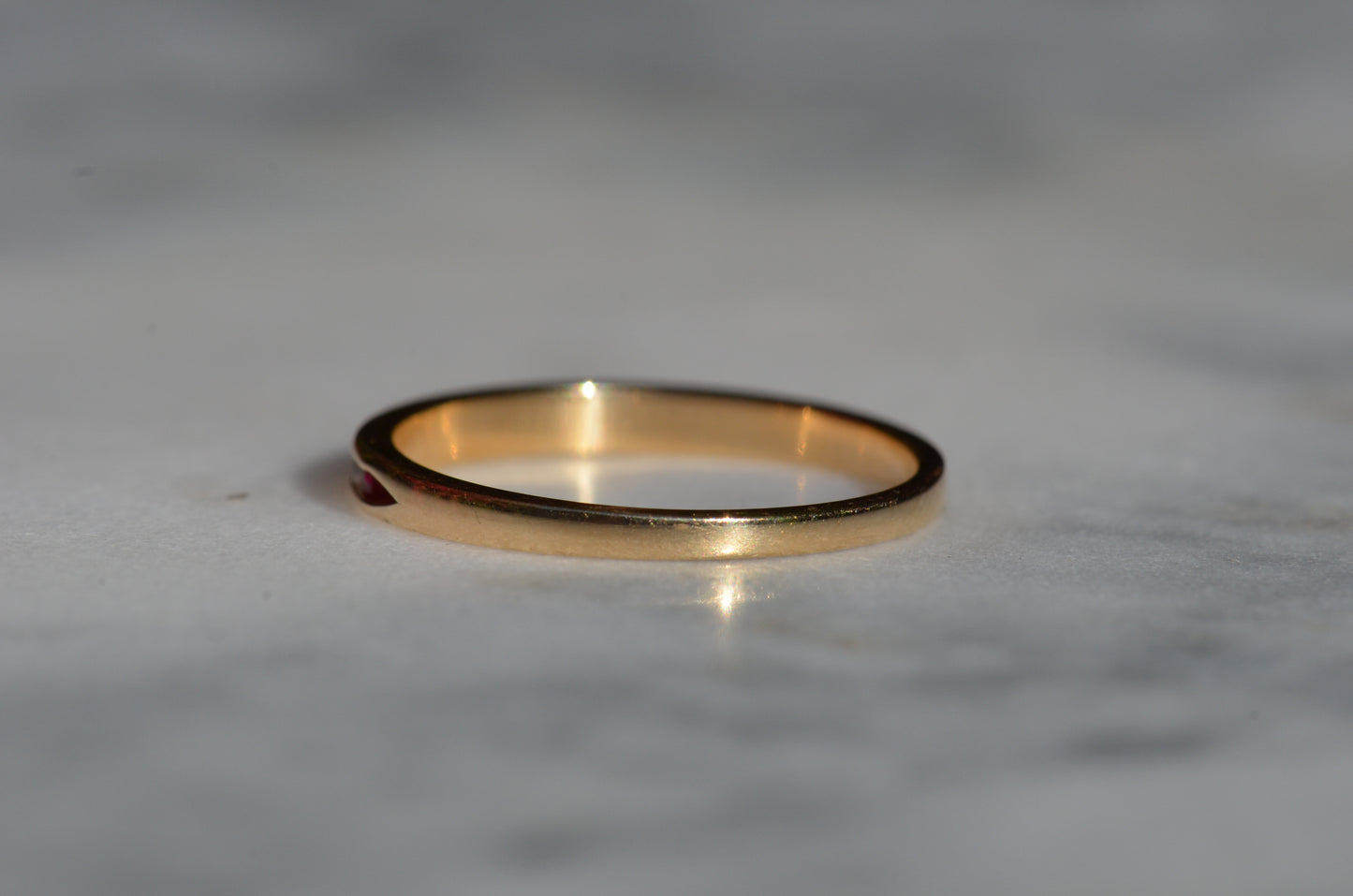 Ruby and Diamond Half Eternity Band