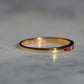 Ruby and Diamond Half Eternity Band