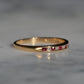 Ruby and Diamond Half Eternity Band