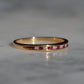Ruby and Diamond Half Eternity Band