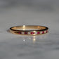 Ruby and Diamond Half Eternity Band