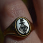 Petite Bloodstone Crest Ring