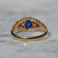 Velvety Edwardian Sapphire Navette Ring