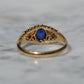 Velvety Edwardian Sapphire Navette Ring