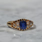 Velvety Edwardian Sapphire Navette Ring