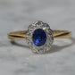Rich Antique Sapphire Daisy Ring