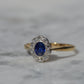 Rich Antique Sapphire Daisy Ring