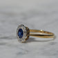 Rich Antique Sapphire Daisy Ring