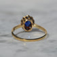 Rich Antique Sapphire Daisy Ring