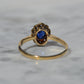 Rich Antique Sapphire Daisy Ring