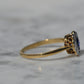 Rich Antique Sapphire Daisy Ring