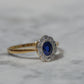 Rich Antique Sapphire Daisy Ring
