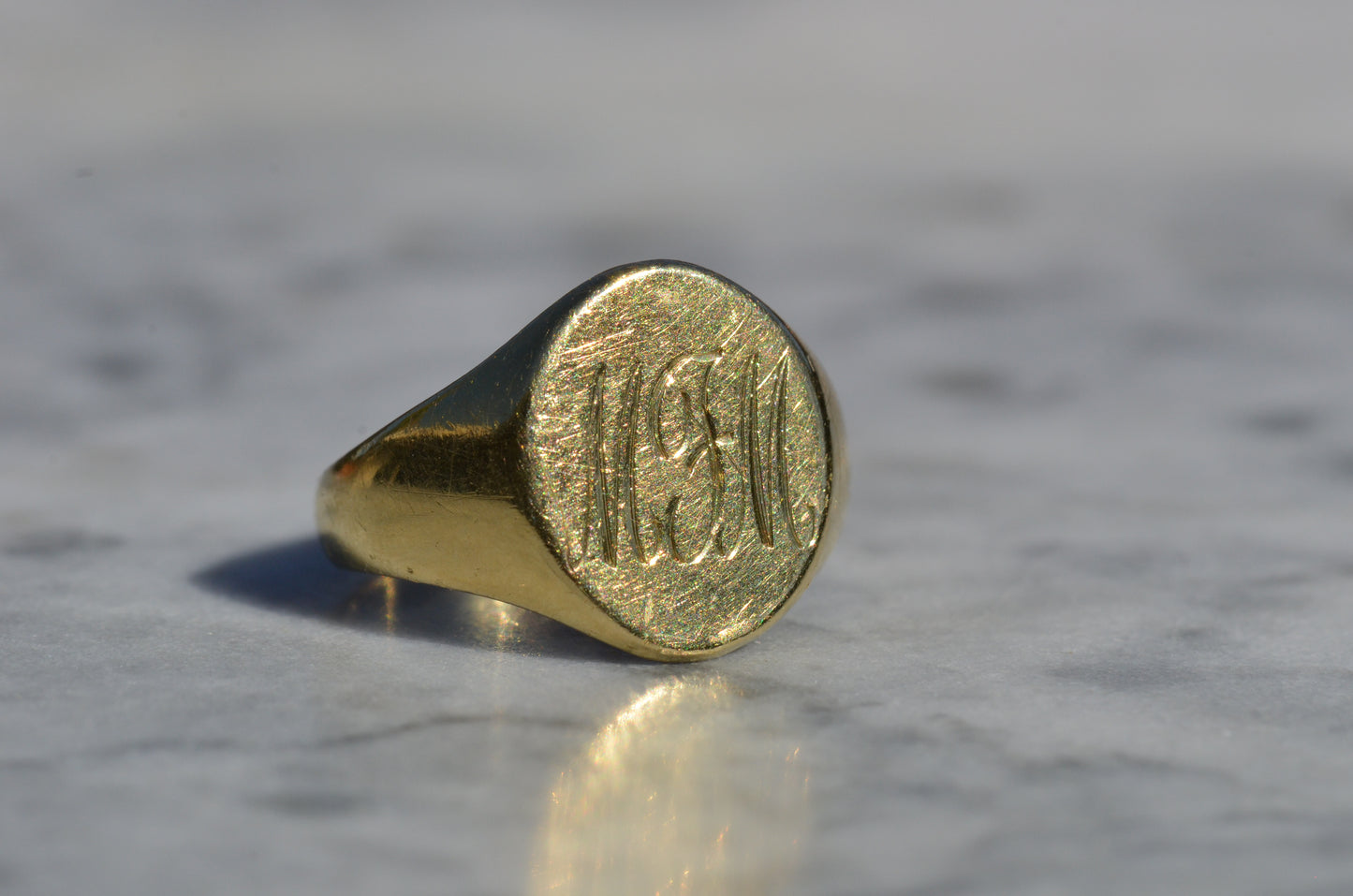 Heavy Midcentury Signet Ring MFM
