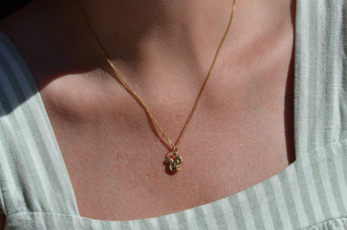 Wee Vintage Squirrel Charm