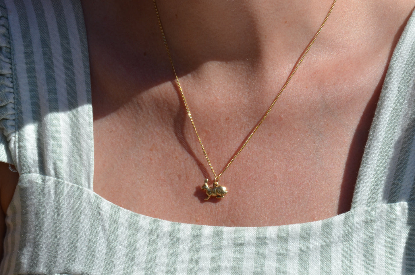 Small Vintage Rabbit Charm