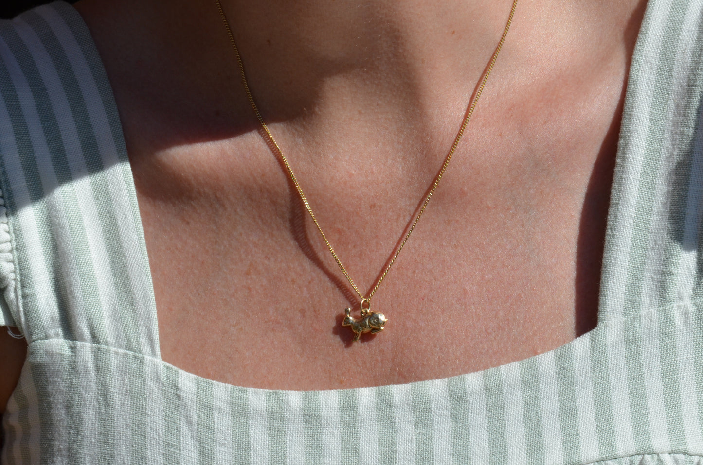 Small Vintage Rabbit Charm