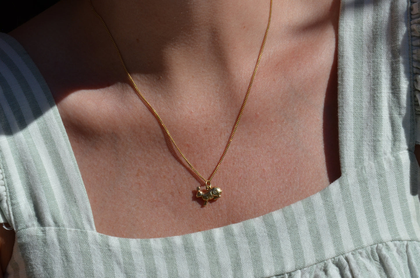 Small Vintage Rabbit Charm