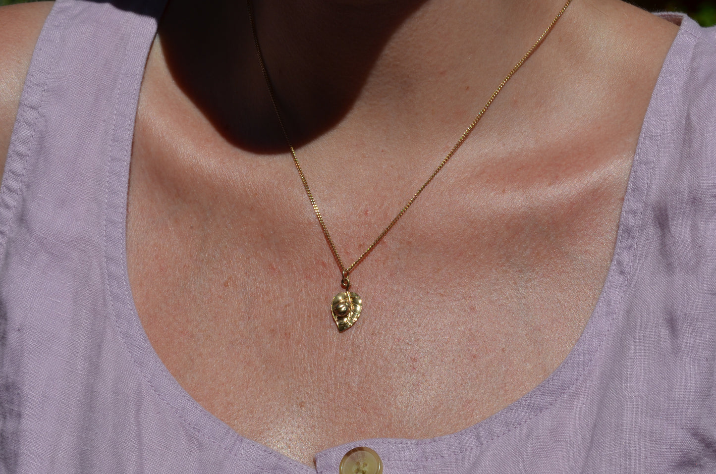 Ladybug on a Leaf Charm