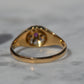 Scintillating Antique Ruby Halo Belcher Ring