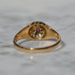 Scintillating Antique Ruby Halo Belcher Ring