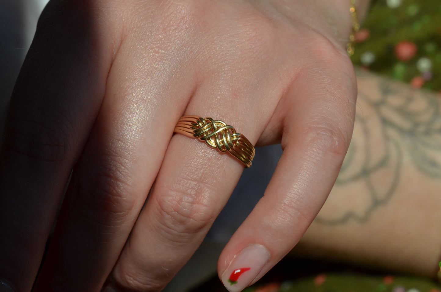 Playful Vintage Puzzle Ring