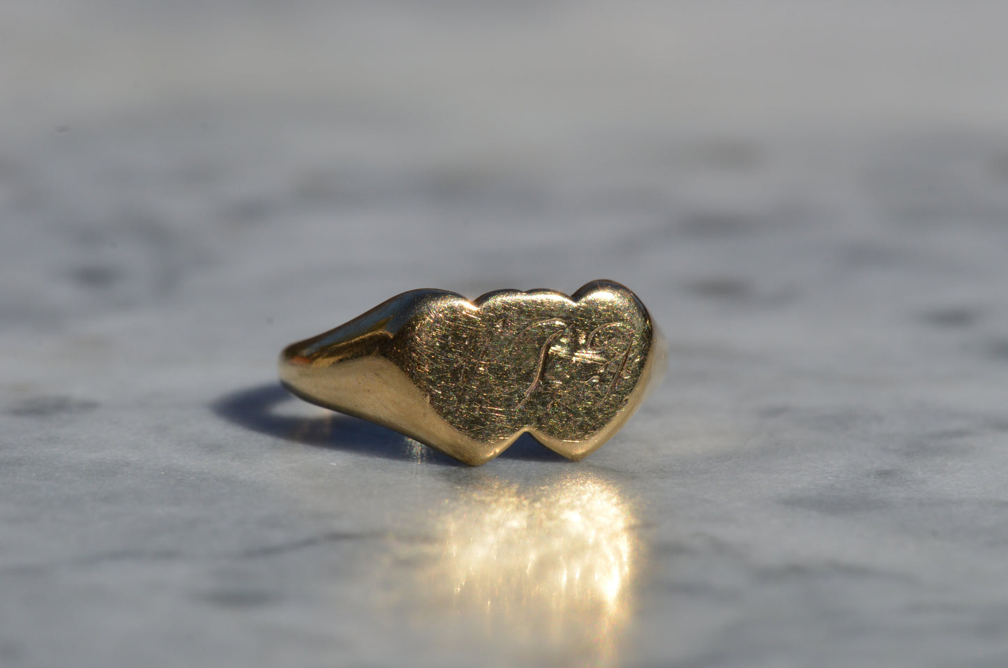 Tender Double Heart Signet