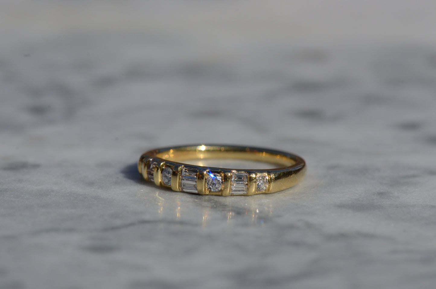 Scintillating Mixed Cut Diamond Band