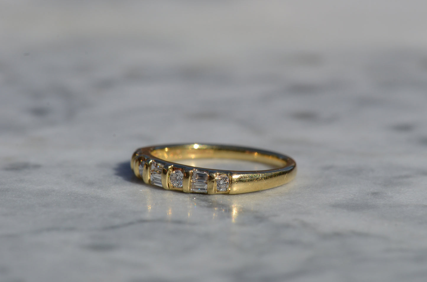 Scintillating Mixed Cut Diamond Band