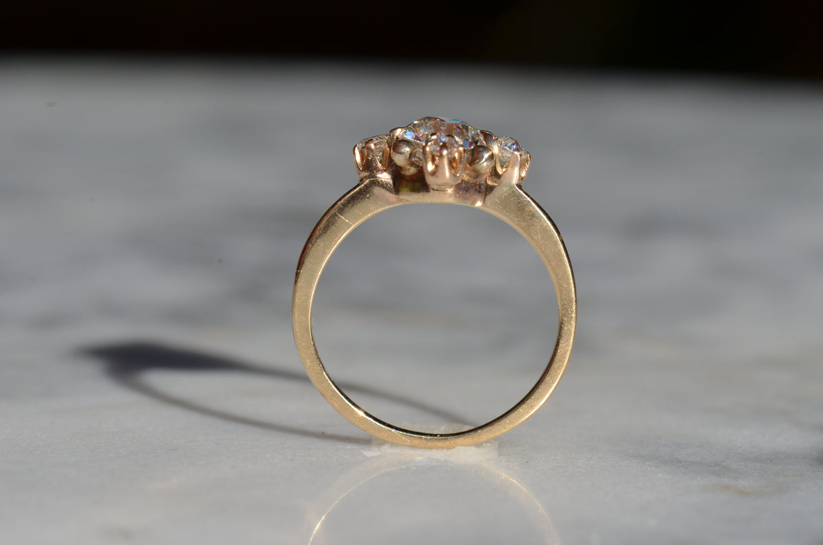 Antique Diamond Cardinal Ring