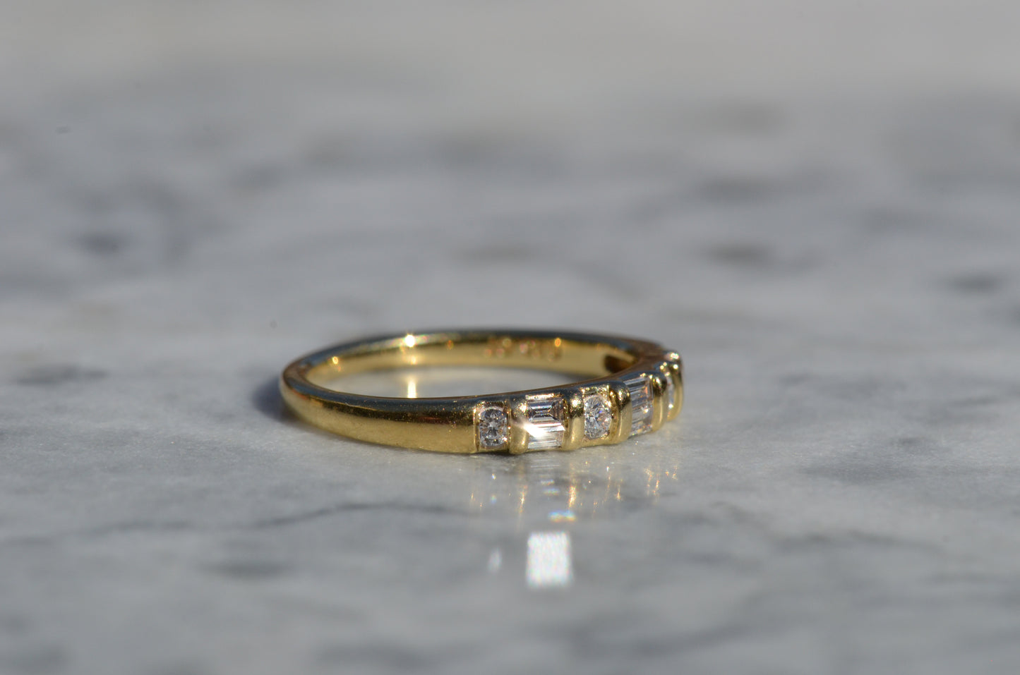 Scintillating Mixed Cut Diamond Band