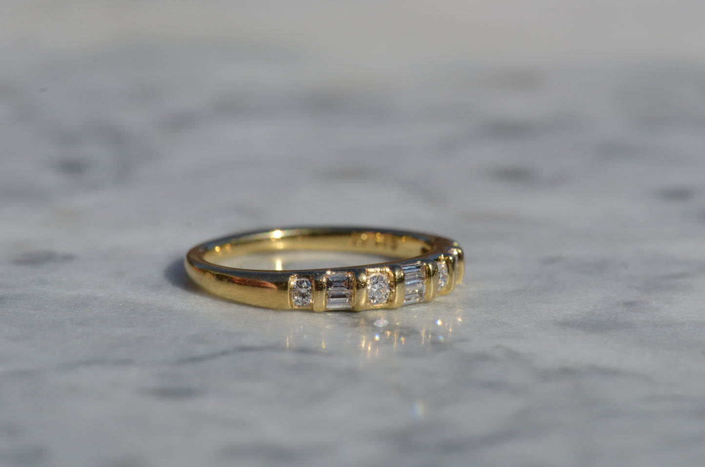 Scintillating Mixed Cut Diamond Band