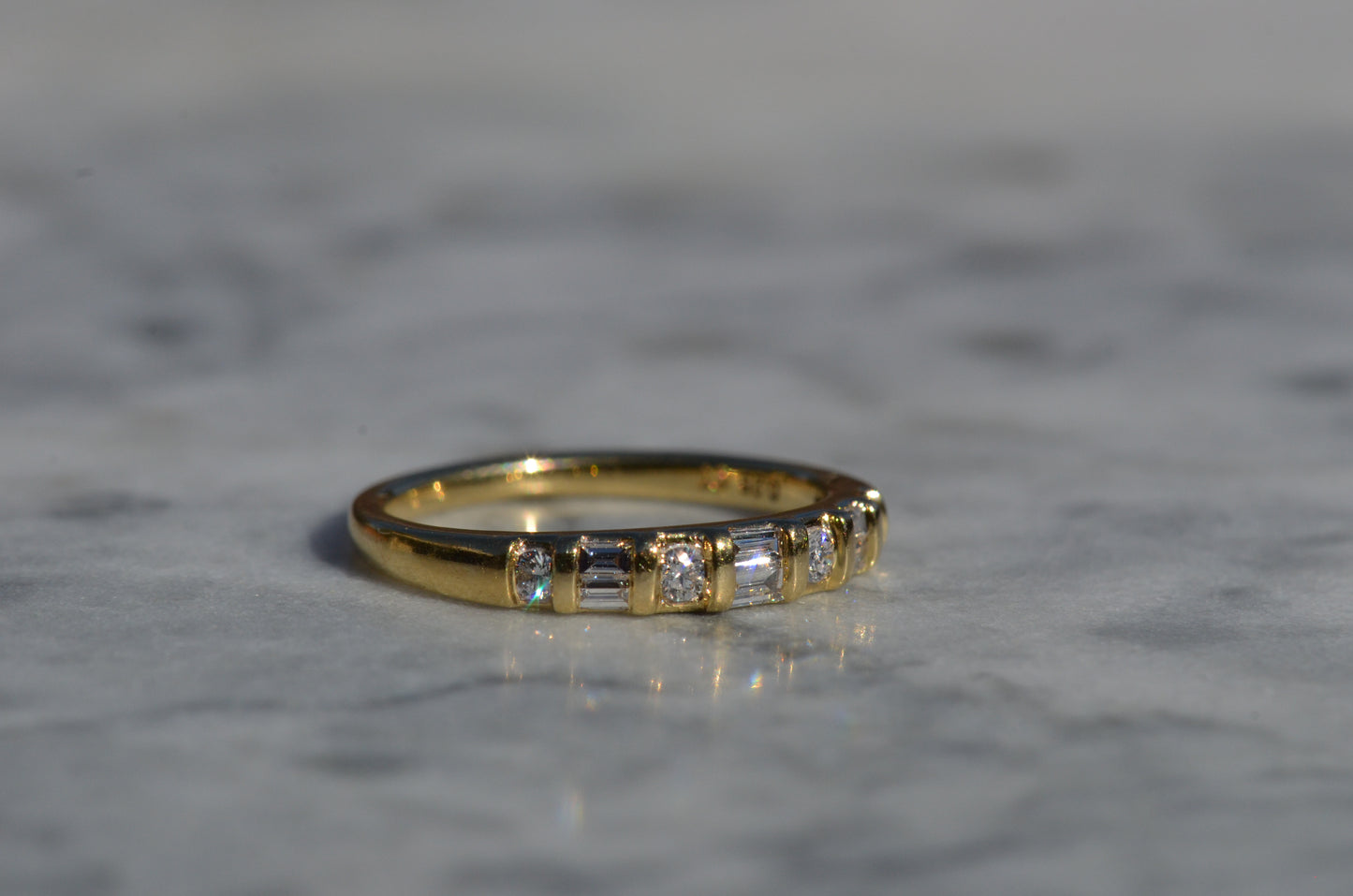 Scintillating Mixed Cut Diamond Band