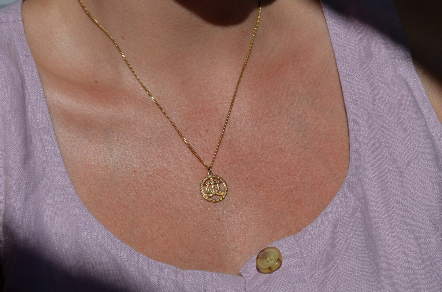 Detailed Midcentury Libra Charm