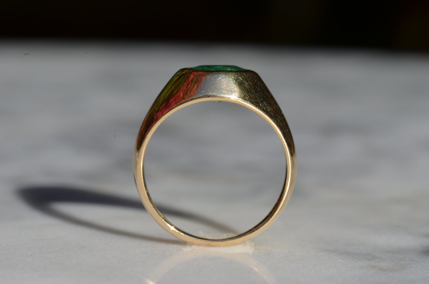 Bold Emerald Solitaire Ring