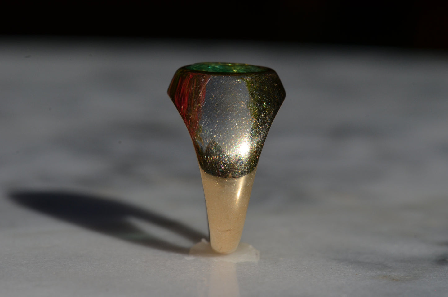 Bold Emerald Solitaire Ring