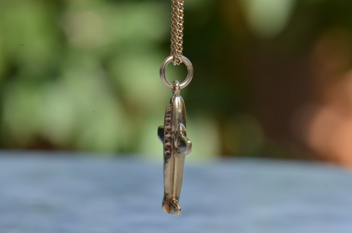 Vintage Gold Plane Charm