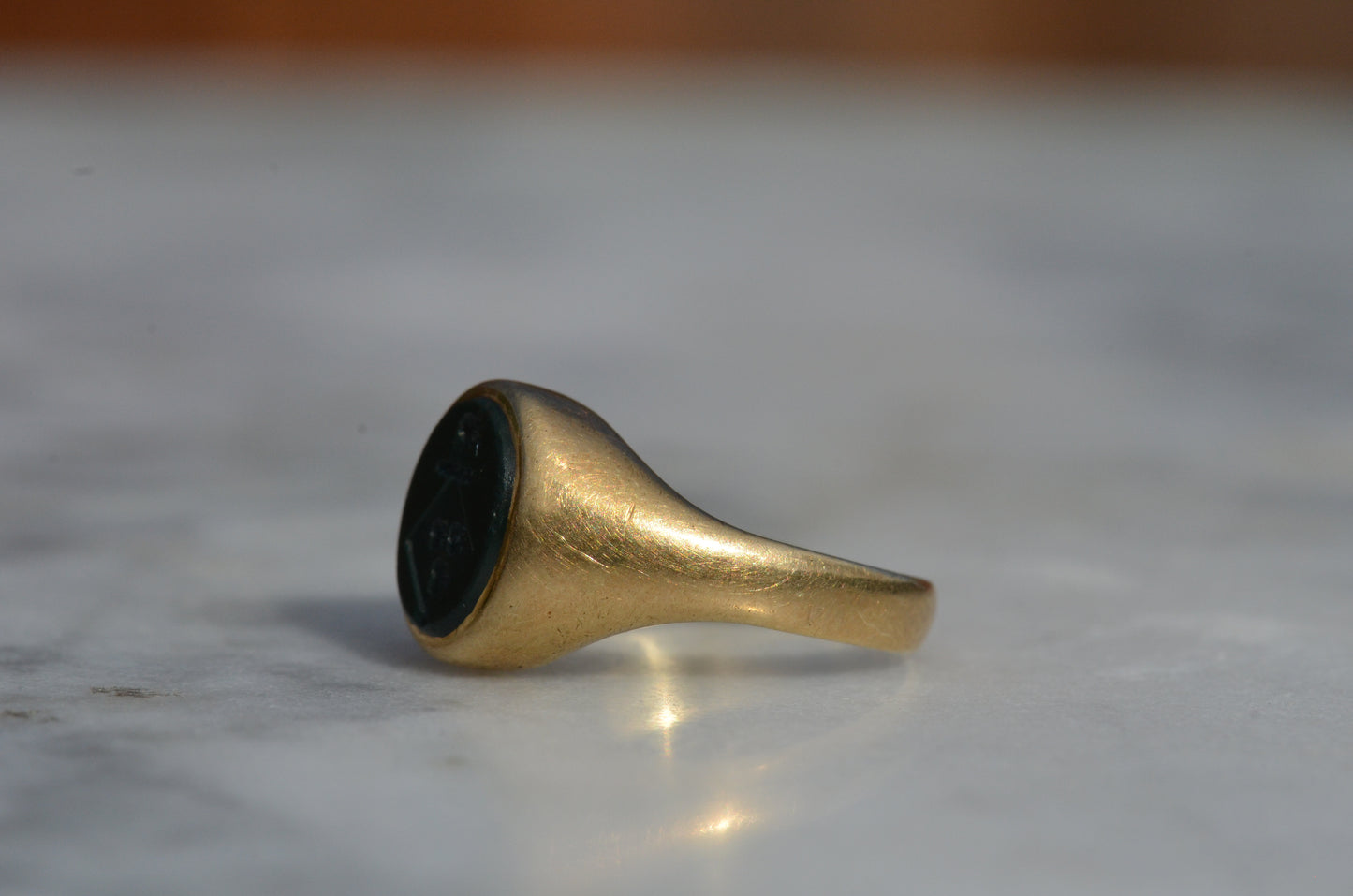 Petite Bloodstone Crest Ring