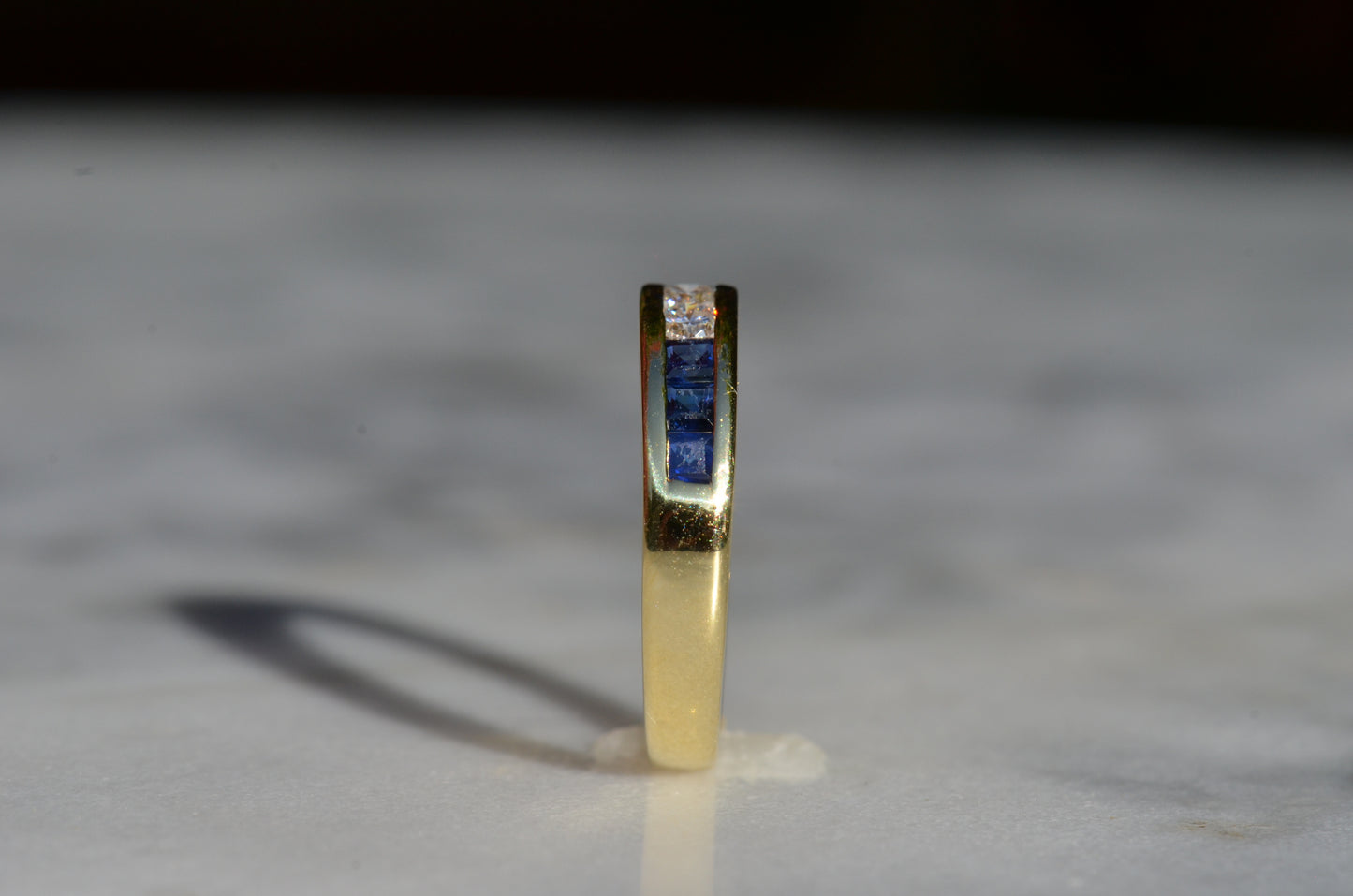 Sapphire and Diamond Half Eternity
