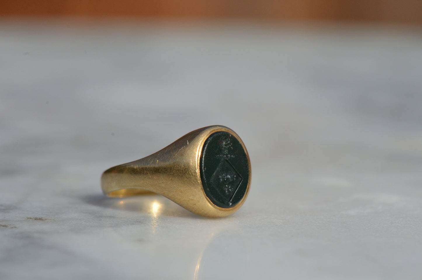 Petite Bloodstone Crest Ring