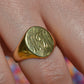 Heavy Midcentury Signet Ring MFM