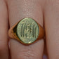 Heavy Midcentury Signet Ring MFM