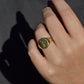 Heavy Midcentury Crest Signet Ring