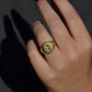 Heavy Midcentury Crest Signet Ring