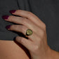 Heavy Midcentury Crest Signet Ring