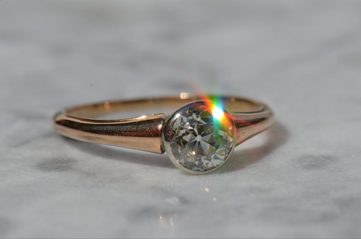 Vibrant Antique Austrian OEC Solitaire