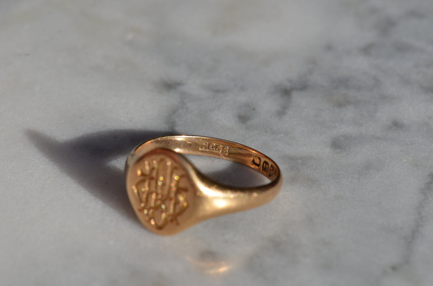 Fancy Antique Monogram Signet MRH